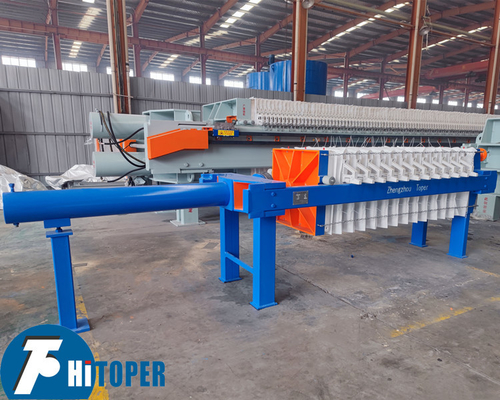 High Efficiency Quick Open Cake Discharge Filter Press , WWTP 10m2 Automatic Filter Press Machine