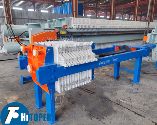 High Efficiency Quick Open Cake Discharge Filter Press , WWTP 10m2 Automatic Filter Press Machine
